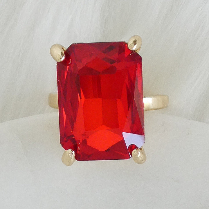 Crystal Nelly Ring (Red)