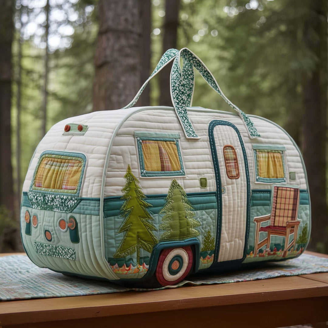 Woodland Retreat Camper Quilted Duffel Bag