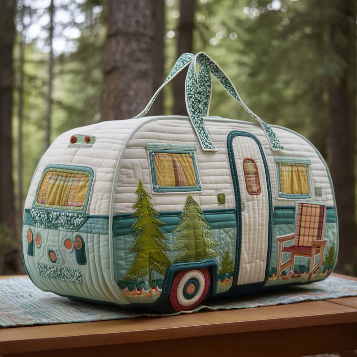 Woodland Retreat Camper Quilted Duffel Bag