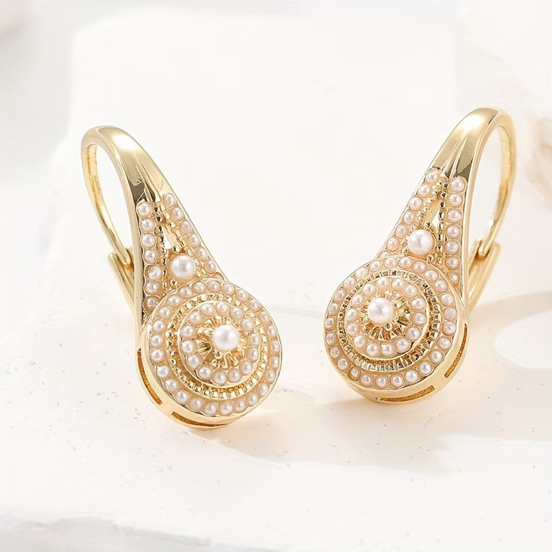 Elegant Pearl Bloom Earrings
