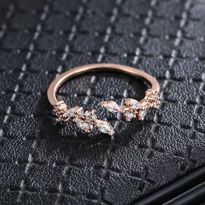 Elegant Adjustable Zirconia Ring