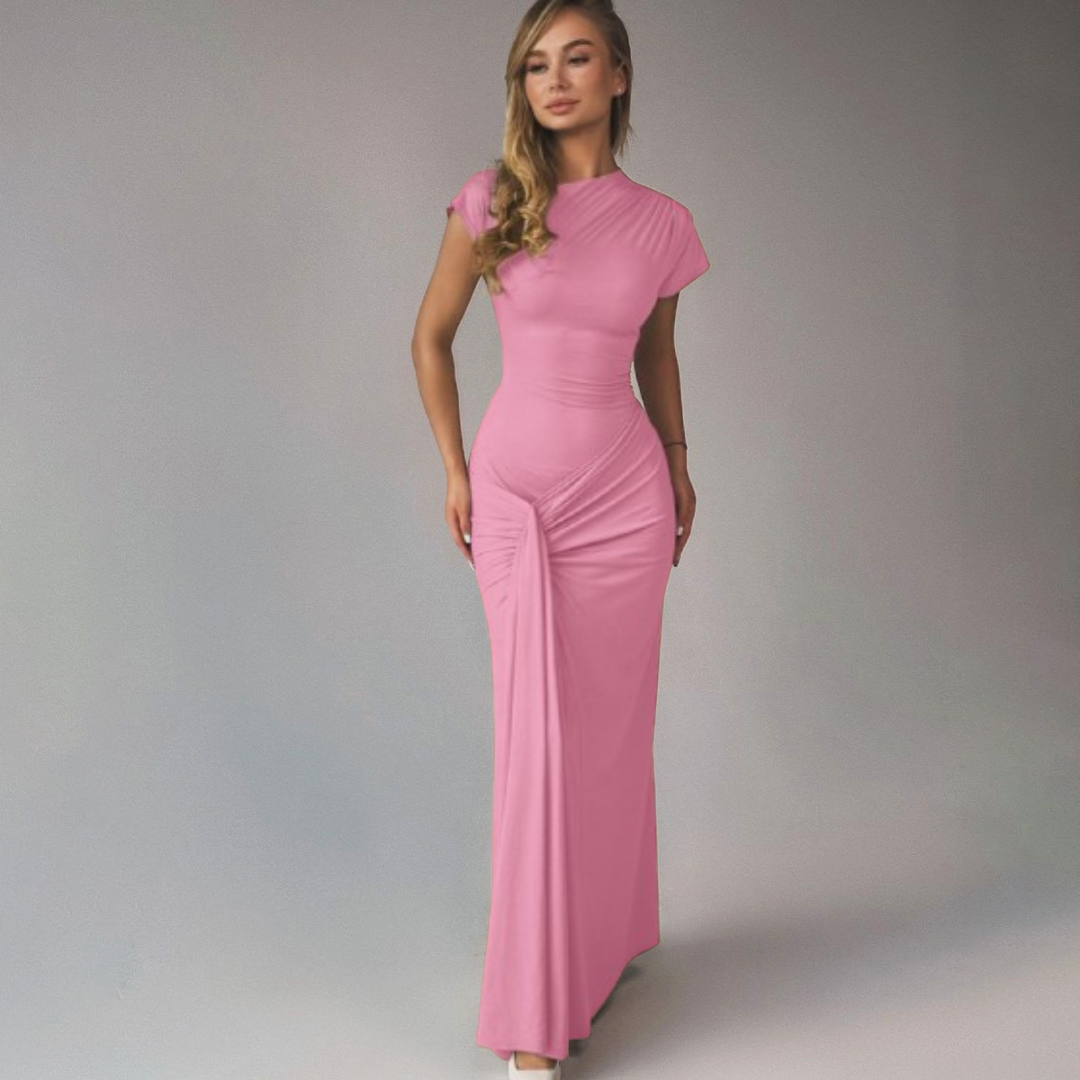 LOLA™ - Elegant Wrap Ruched Bodycon Formal Dress