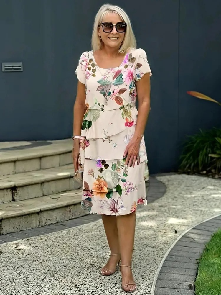 FLORA™ – Elegant Spring Midi Dress