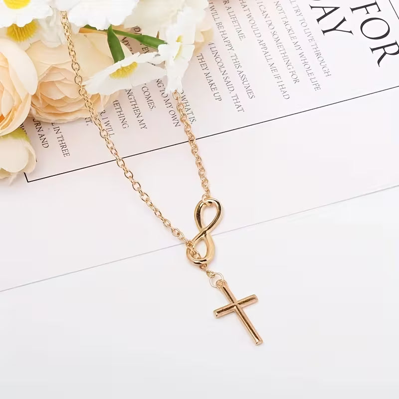 Dainty Lucky Cross Pendant Necklace