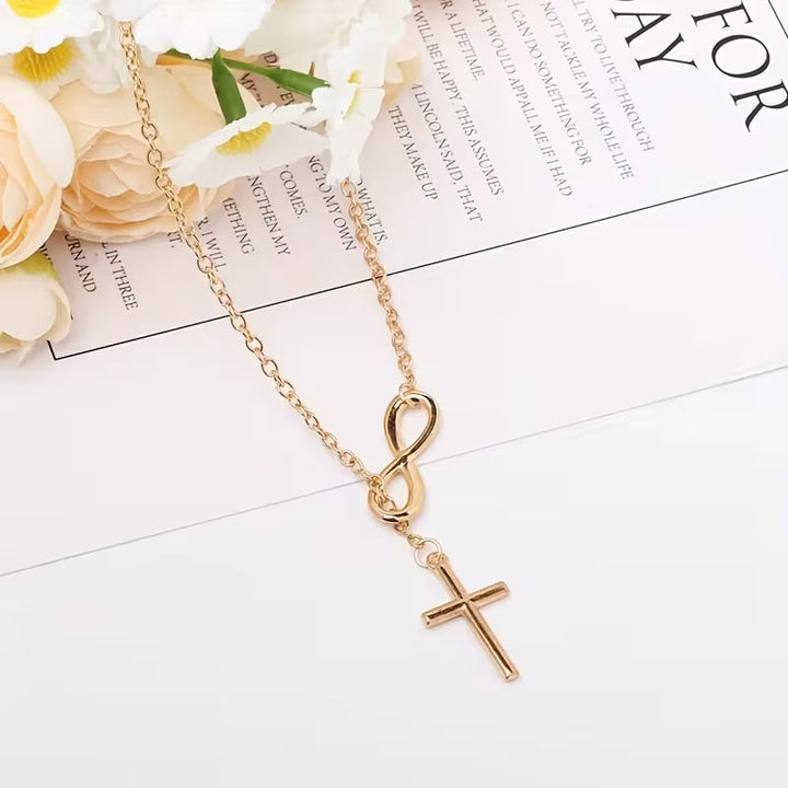 Dainty Lucky Cross Pendant Necklace