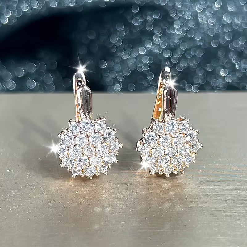 Elegant Luxury Zirconia Drop Earrings