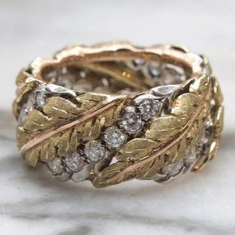 Vintage Gold & Zirconia Ring