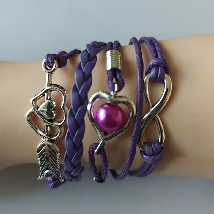 Cupid's Bow Multicolor Heart Bracelet