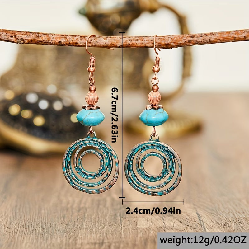 Turquoise Copper Earrings