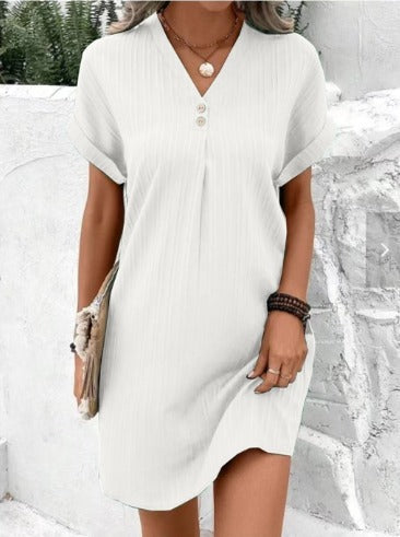 Women's Spring Dress | Short Front Placket Mini