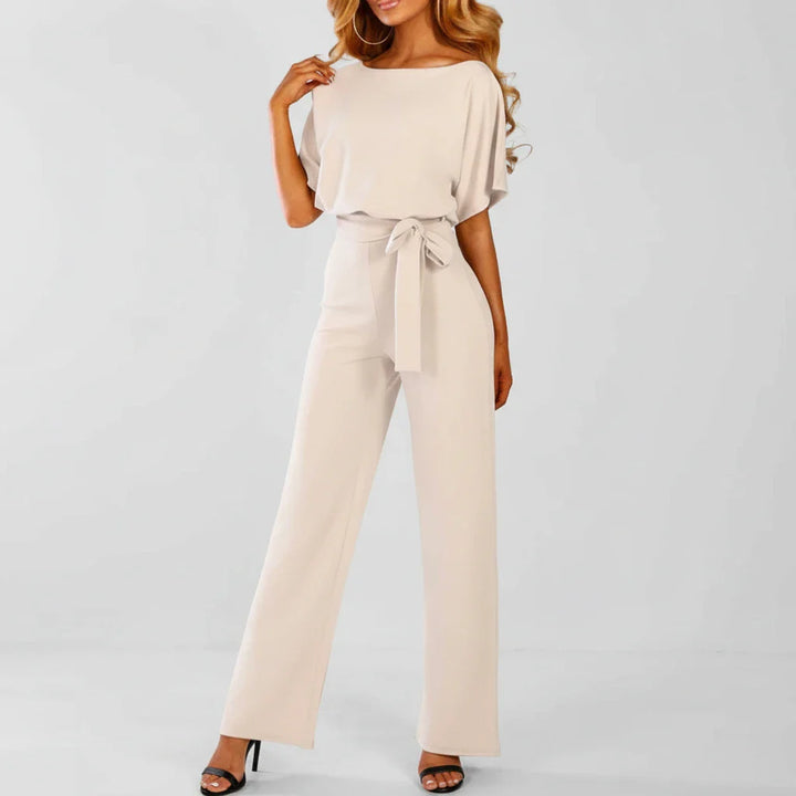 Women's Belted Wide Leg Jumpsuit