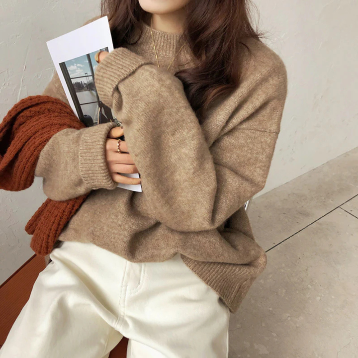 IMOGEN™ - Classic Drop Shoulder Long Sleeve Sweater