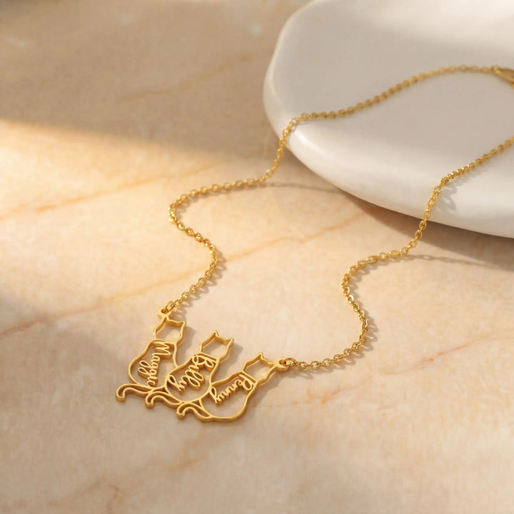 Custom Cat Name Necklace