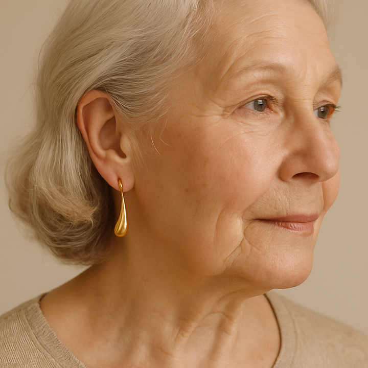 Vintage Gold Earrings "Drop"