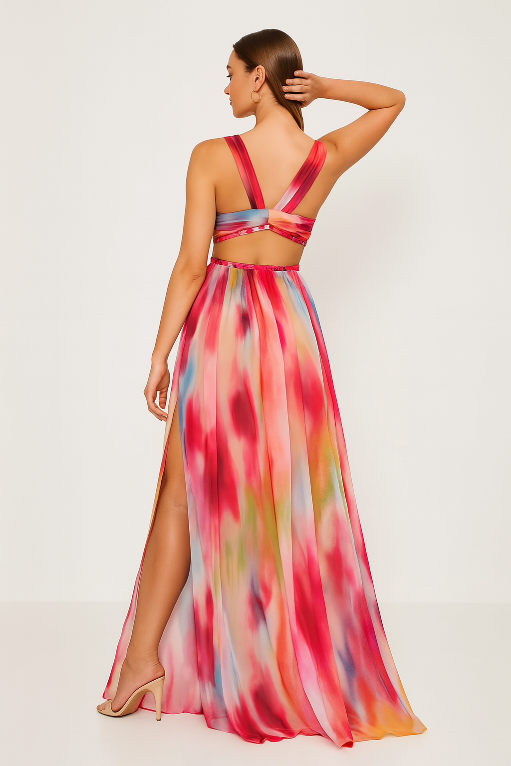 Women’s Dress | V-Neck Slit Maxi