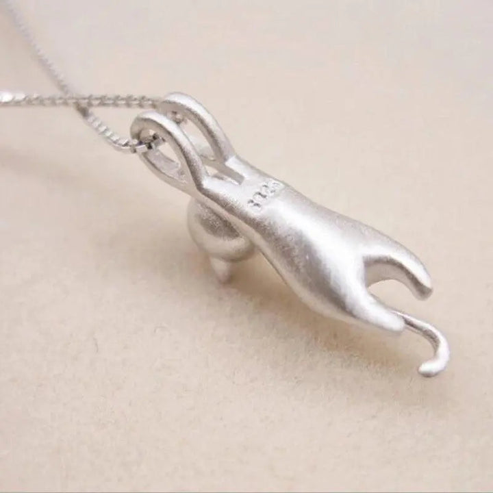 Fun Necklace with a 925 Silver Kitten