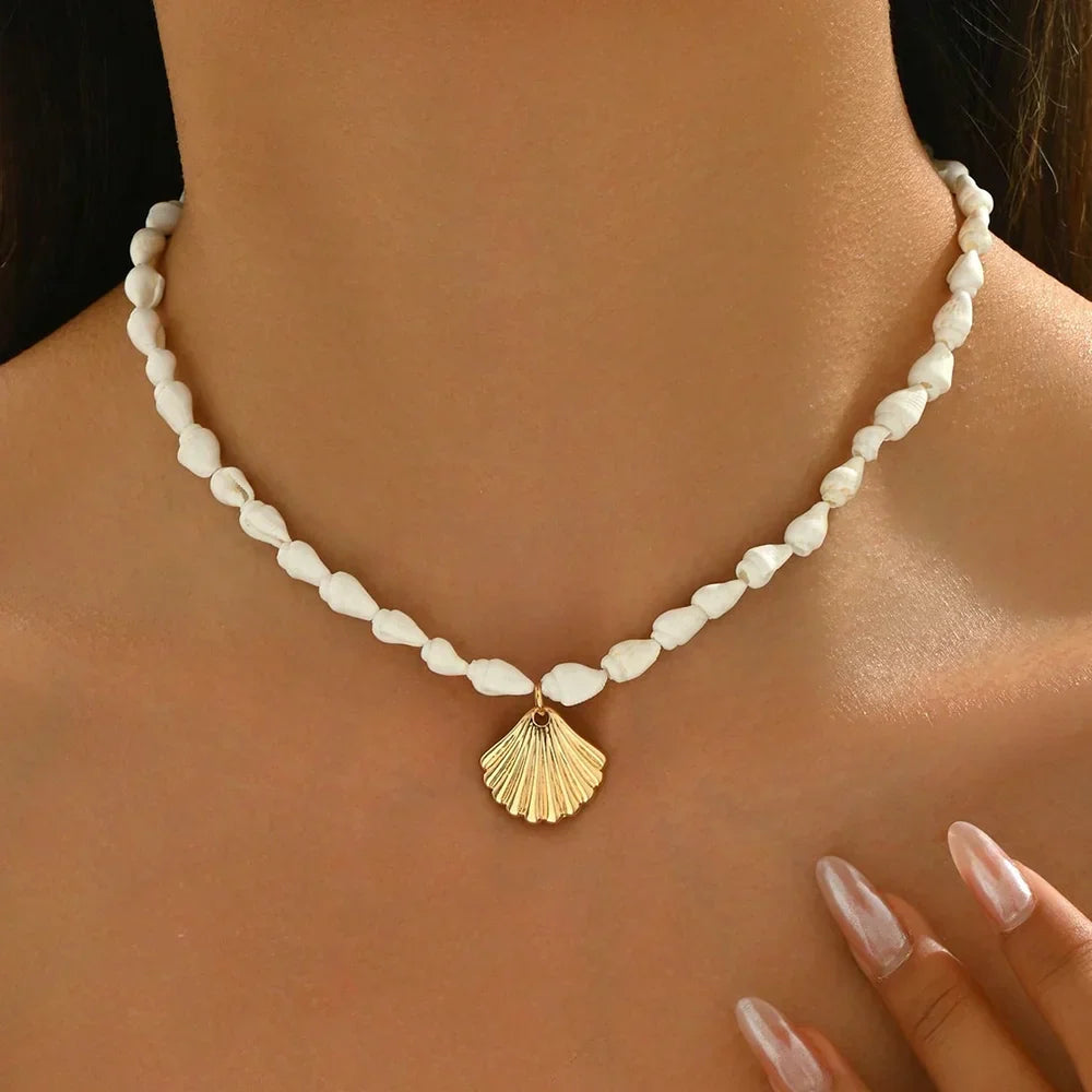 Ocean Dreams Seashell Pendant Necklace