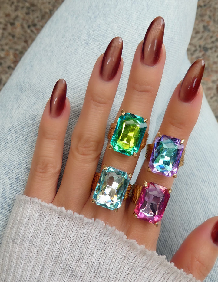 Crystal Naomi Ring (Red)