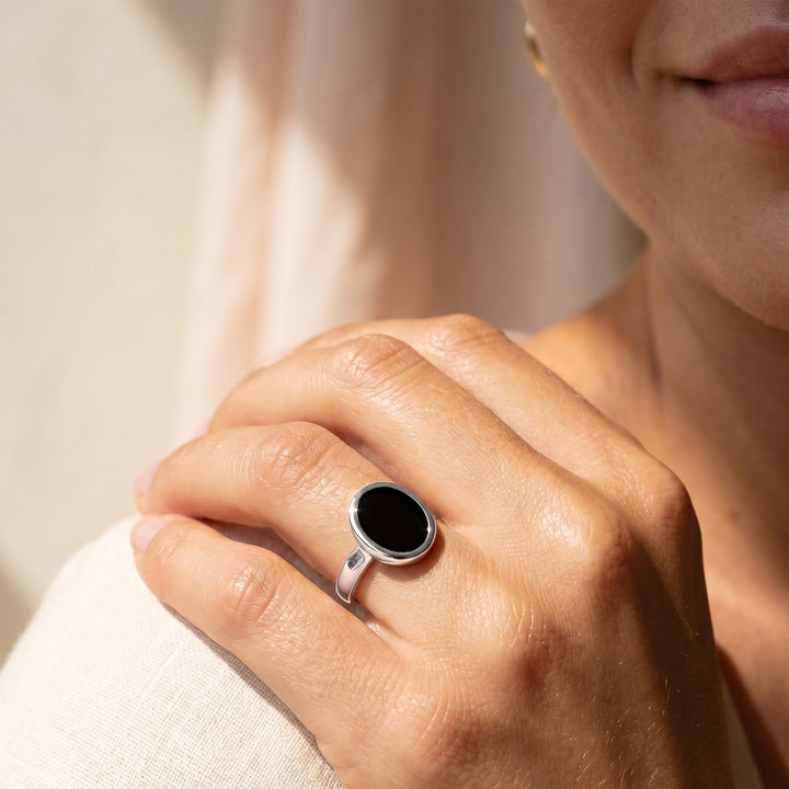 Black Onyx Wrapped Ring