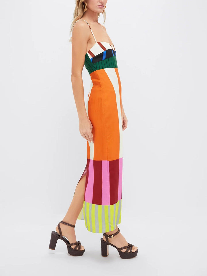 VITTORIA | Long Floral Dress with a Embracing Fit for Sunny Days