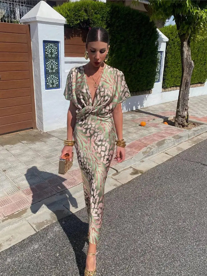 CLARANDRA™ - COPPER MIDI DRESS