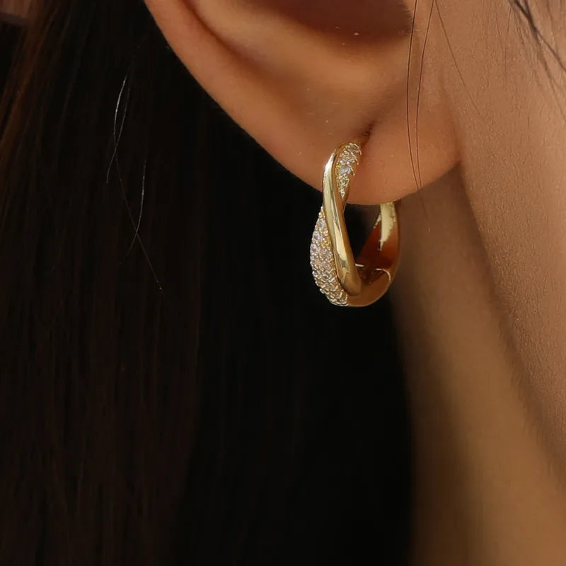 Exclusive Twisted Zircon Earrings