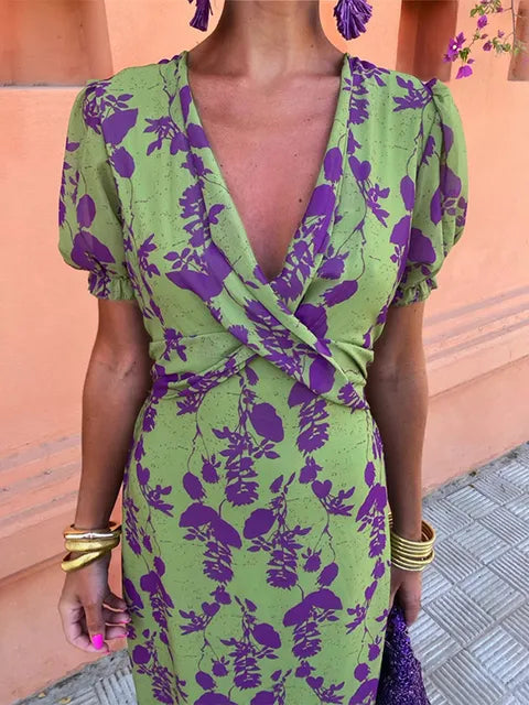 Women's Dress | Floral Print Design Maxi
