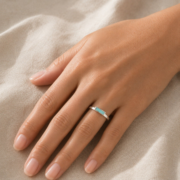 Exquisite Moss Agate Ring