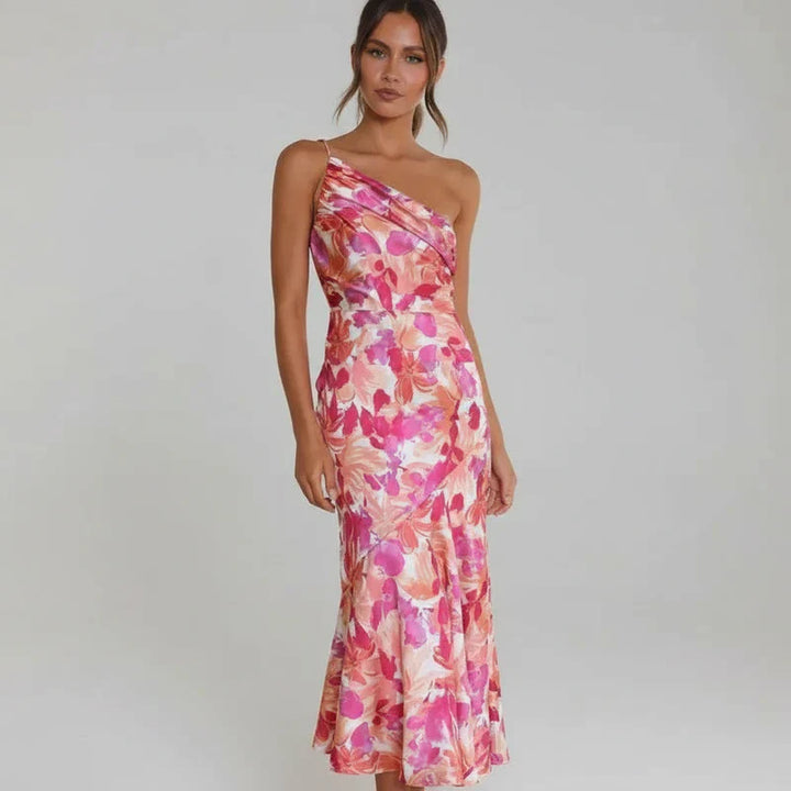 Women's Floral A-Line Midi Dress