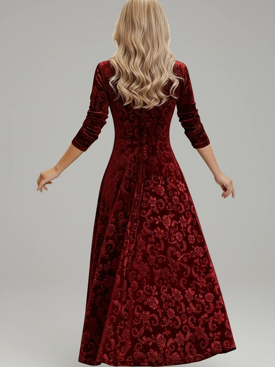 Floral A-Line Midi Dress for Women