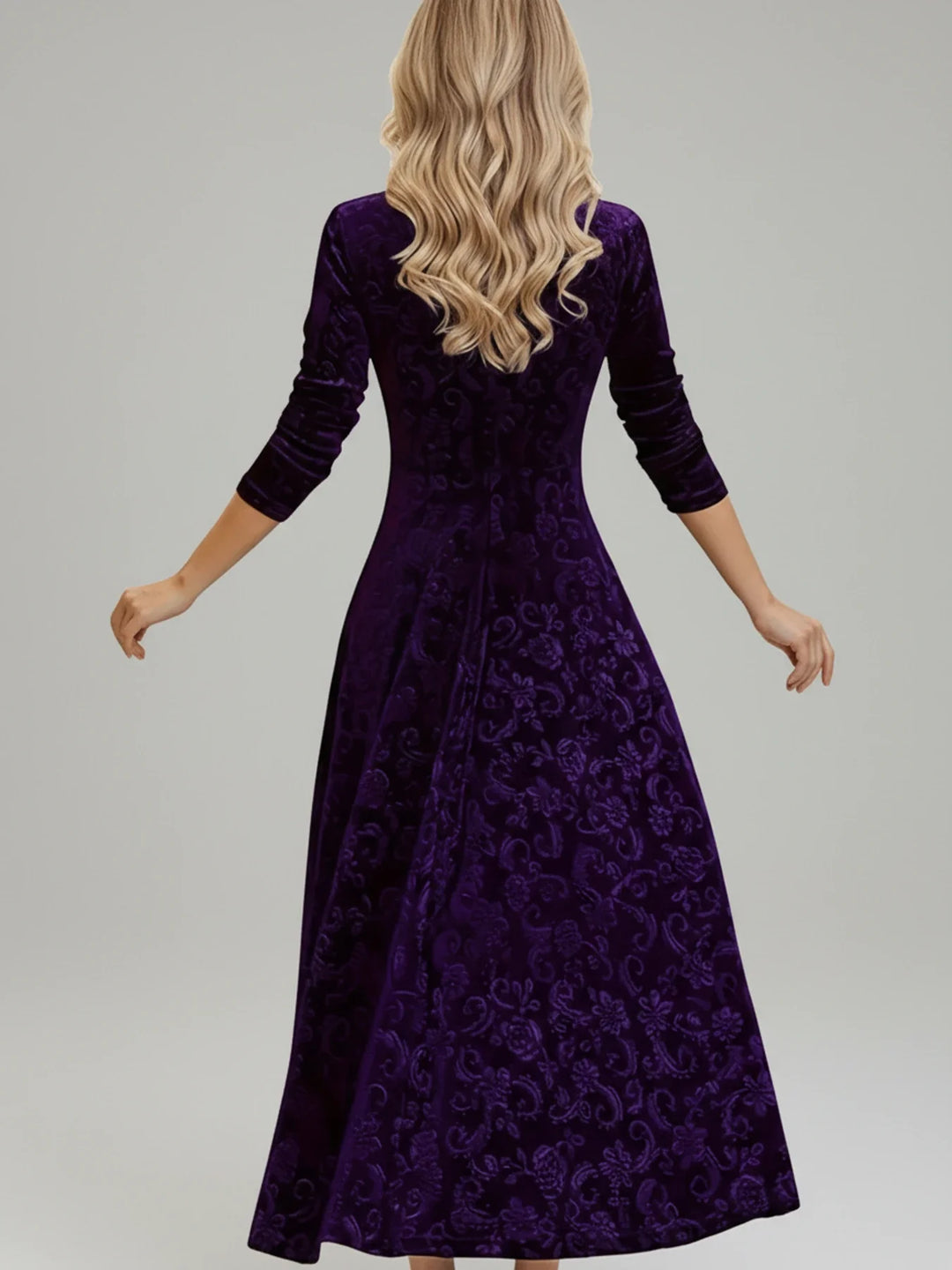 Floral A-Line Midi Dress for Women
