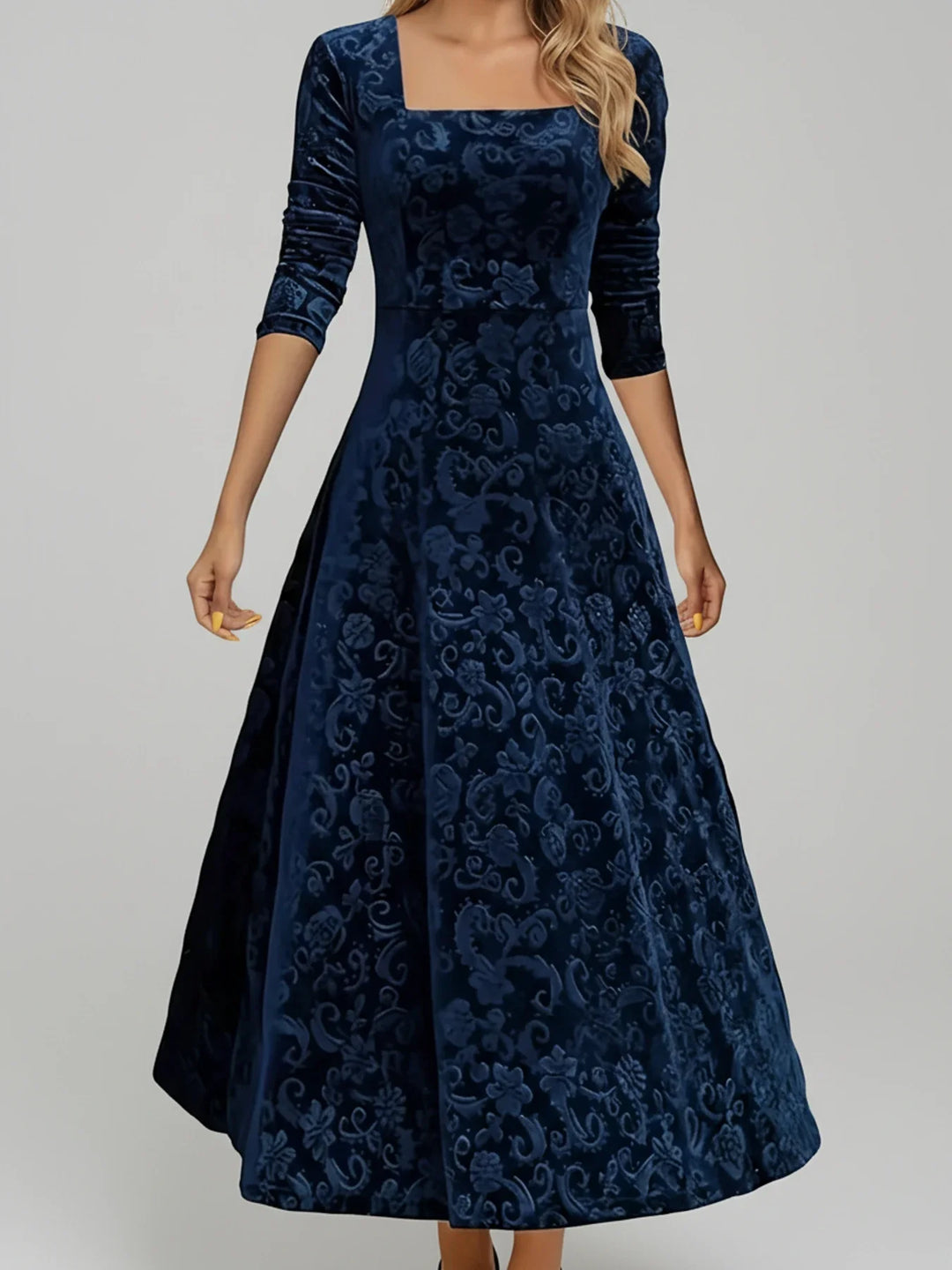 Floral A-Line Midi Dress for Women