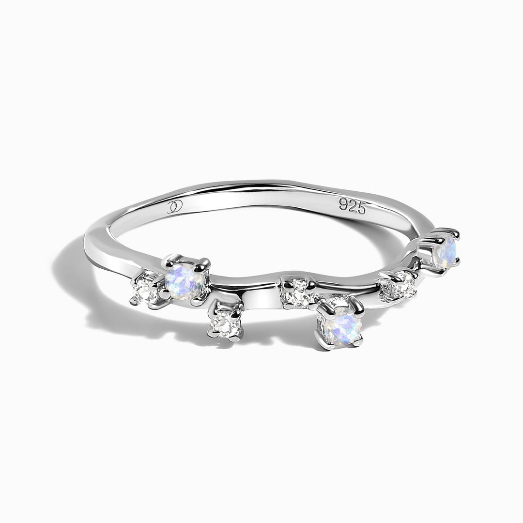 Scattered Moonstone Band Ring