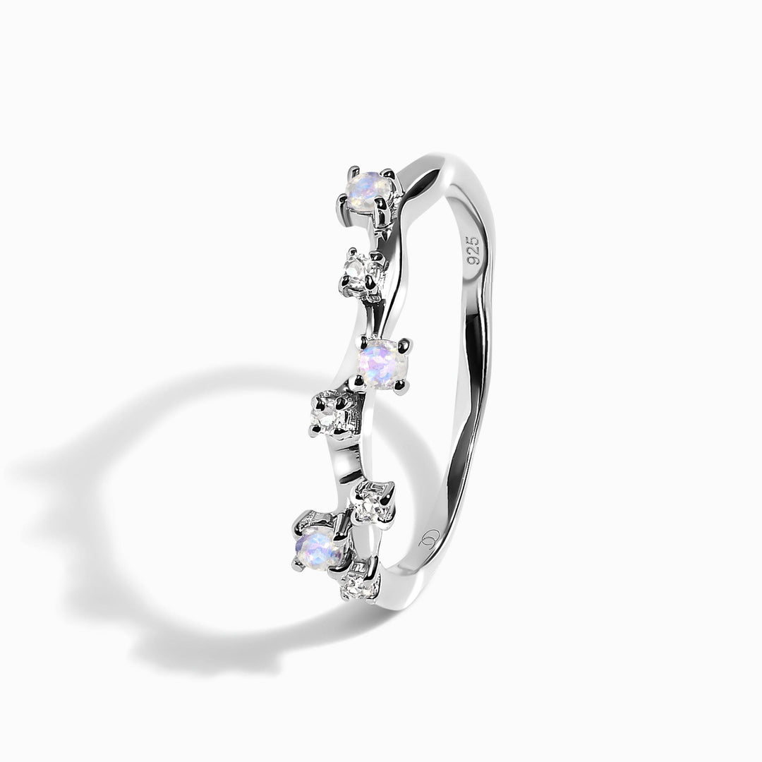 Scattered Moonstone Band Ring