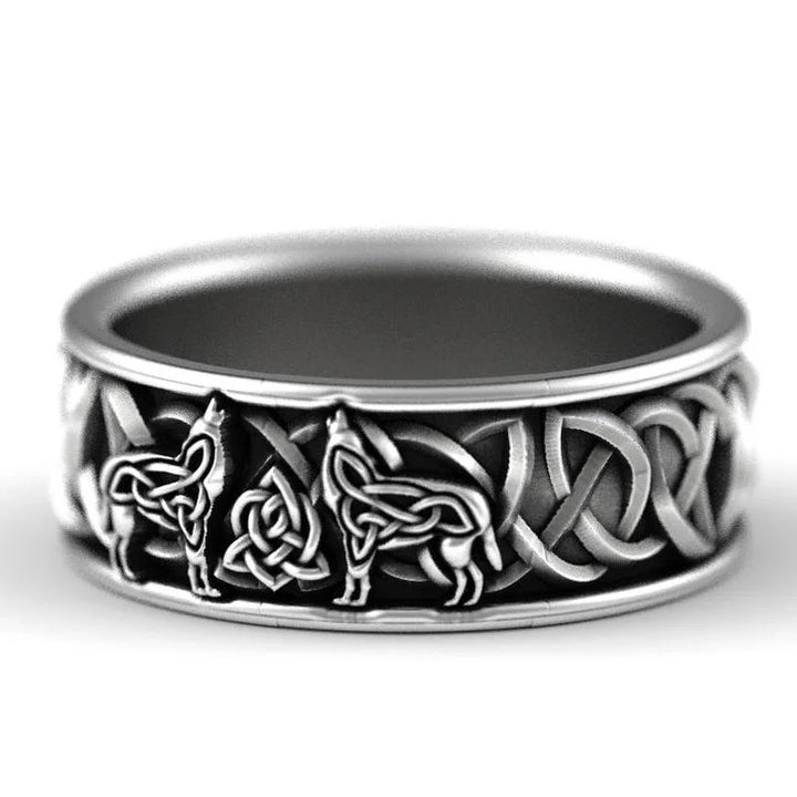 Viking Wolf Ring Statement Piece