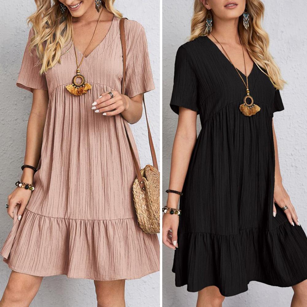 Women’s Dress | Mini Tiered with V-Neck