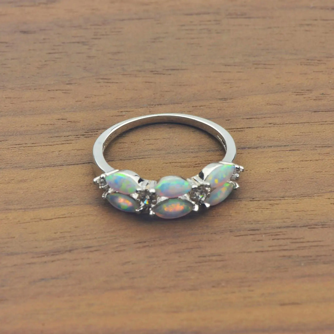 Triple Marquise Opal Ring