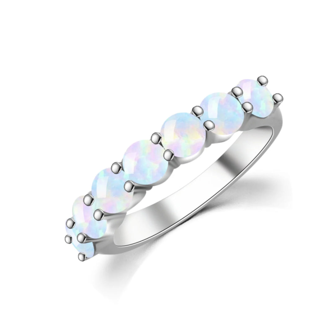 Seven Stone Opal Stacking Ring