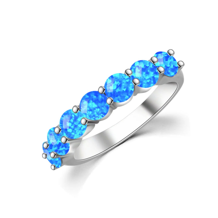 Seven Stone Opal Stacking Ring