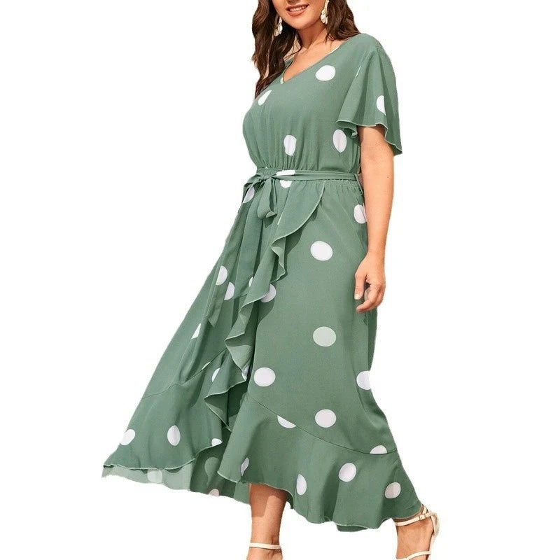 Noa™ - Elastic Waist Polka Dot Dress