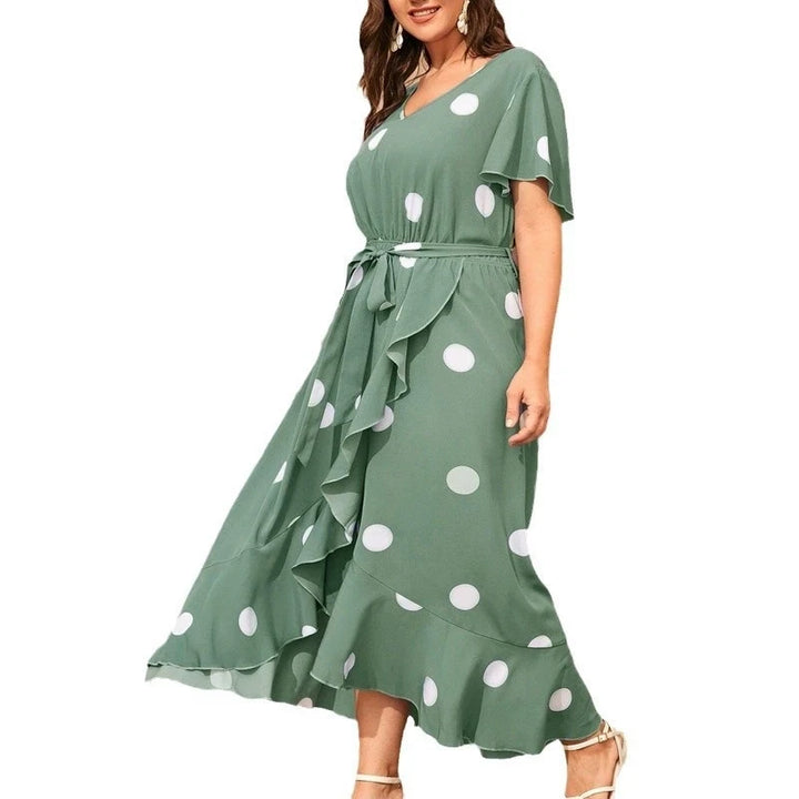Noa™ - Elastic Waist Polka Dot Dress