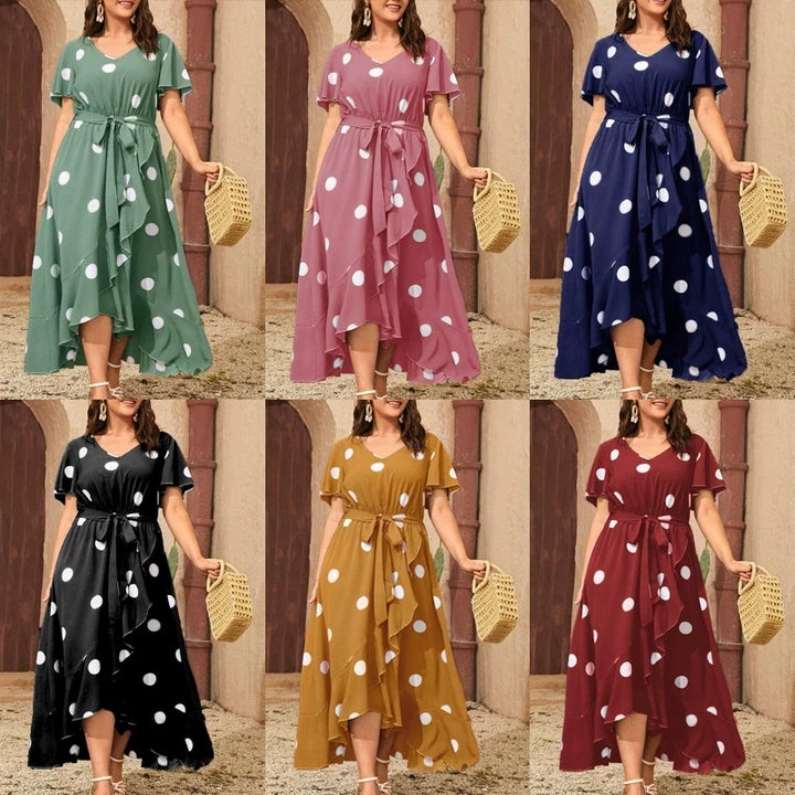 Noa™ - Elastic Waist Polka Dot Dress