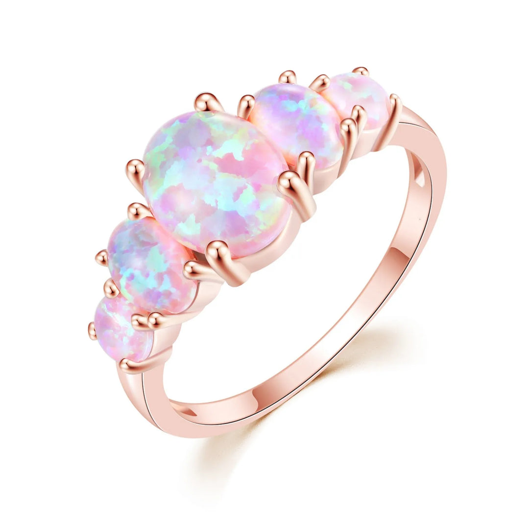 Graduated Five Stone Opal Ring