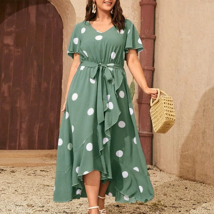 Noa™ - Elastic Waist Polka Dot Dress
