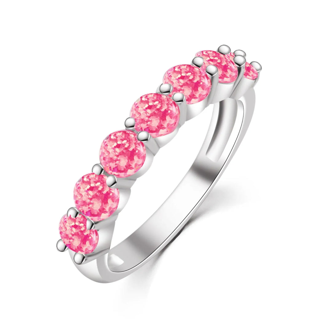 Seven Stone Opal Stacking Ring