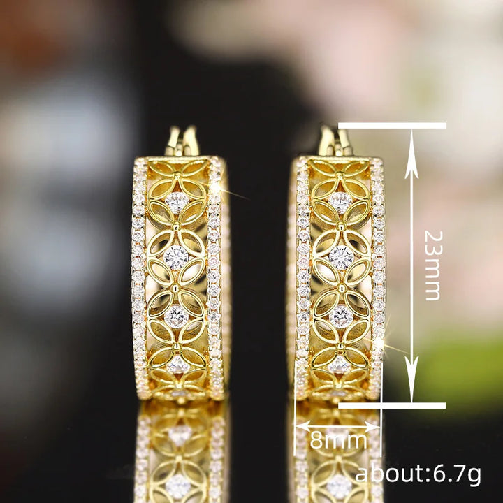 Gilded Filigree Bloom Hoops