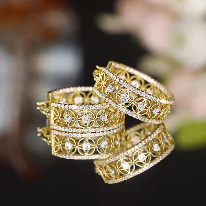 Gilded Filigree Bloom Hoops
