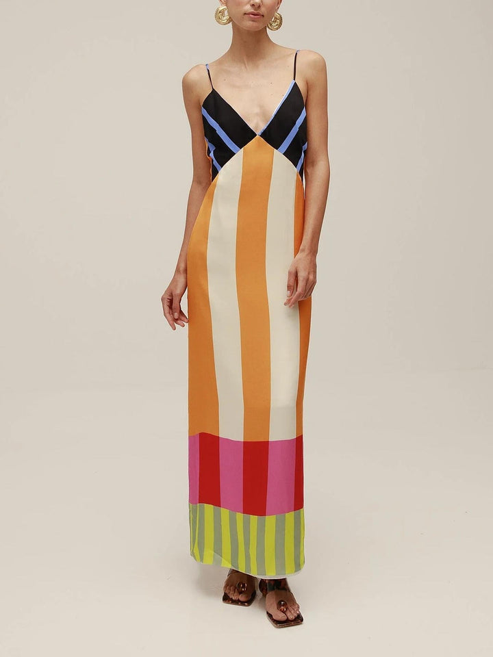VITTORIA | Long Floral Dress with a Embracing Fit for Sunny Days