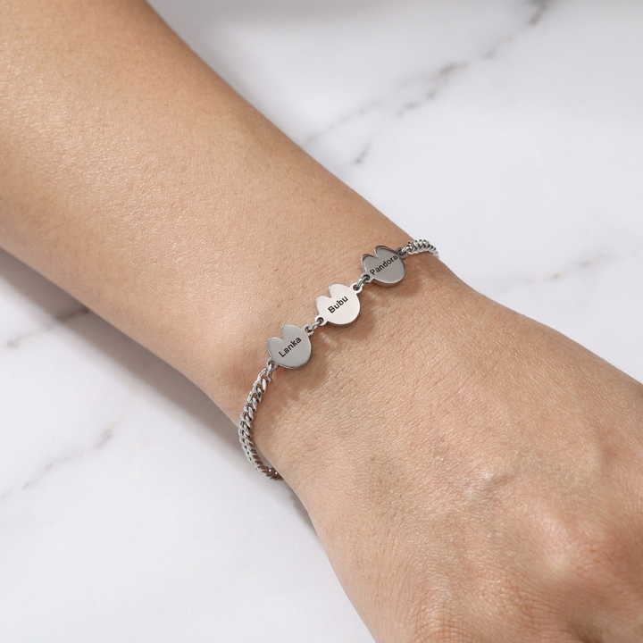 Custom Horse Hoof Engraved Name Bracelet (unisex)