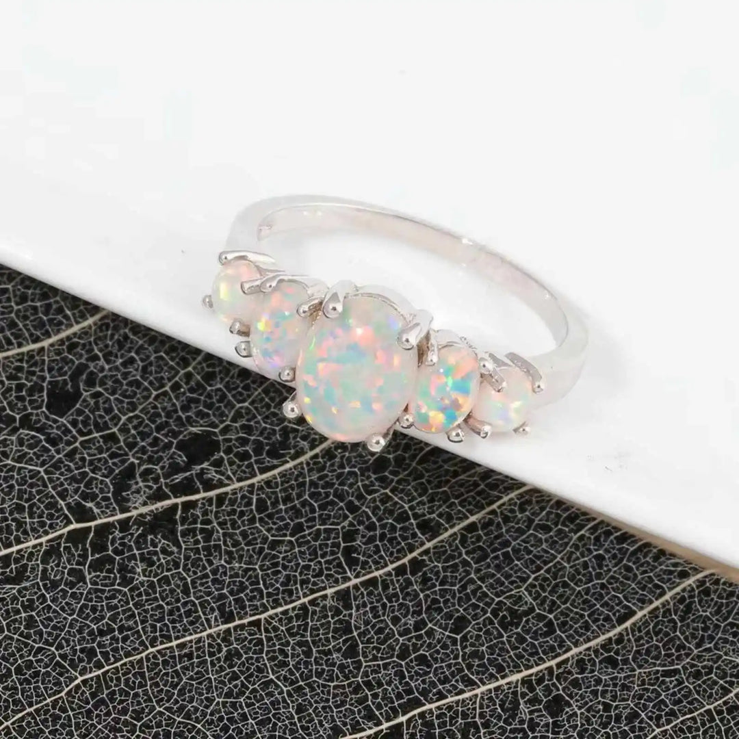 Graduated Five Stone Opal Ring